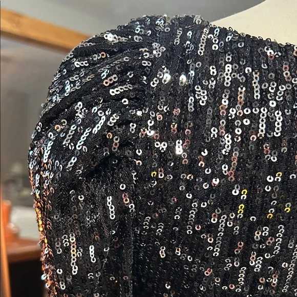 ✨ Zara Black Sequin Mini Dress – Size Small – NWT - Picture 5 of 8